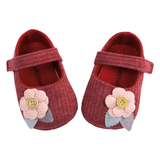 Ballerines à Fleur Brodée pour Bébé