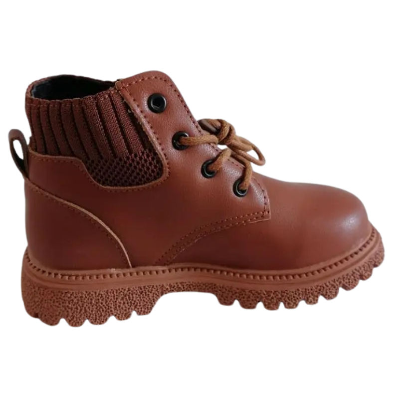 Bottes de Combat en Cuir pour Enfant Doublées en Peluche
