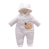 Combinaison Bébé en Peluche avec Capuche