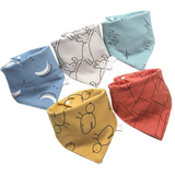 Lot de 5 Bavoirs Bandanas pour Bébé – Bambino