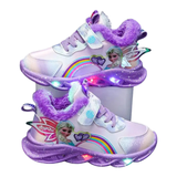 Baskets Princesse Lumineuses en Peluche pour Enfants