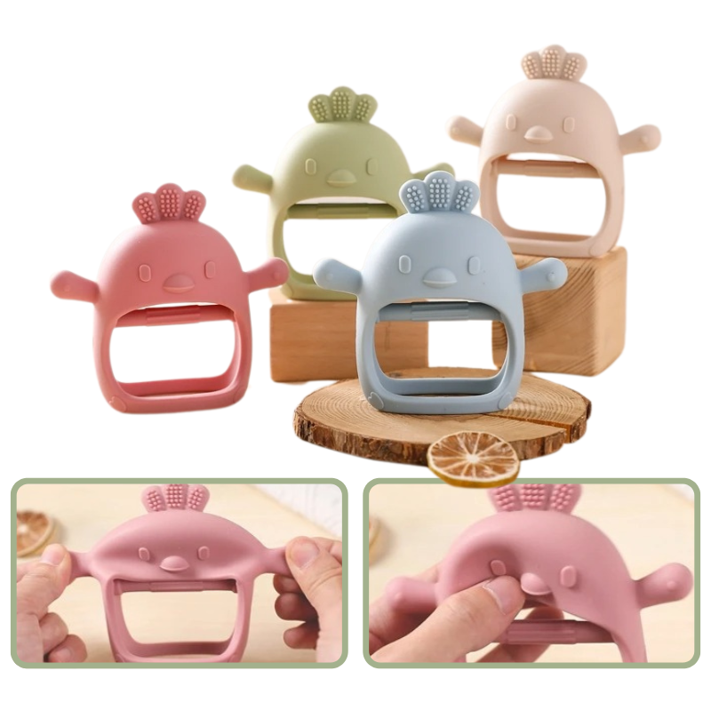 Anneau de Dentition en Silicone Antibactérien – Nouveau-Né Bambino