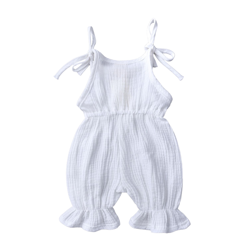 Barboteuse Bébé Fille en Gaze de Coton – Été