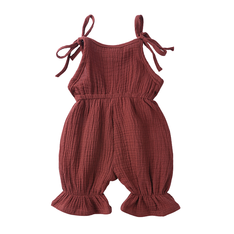 Barboteuse Bébé Fille en Gaze de Coton – Été