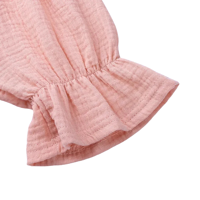 Barboteuse Bébé Fille en Gaze de Coton – Été