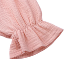 Barboteuse Bébé Fille en Gaze de Coton – Été