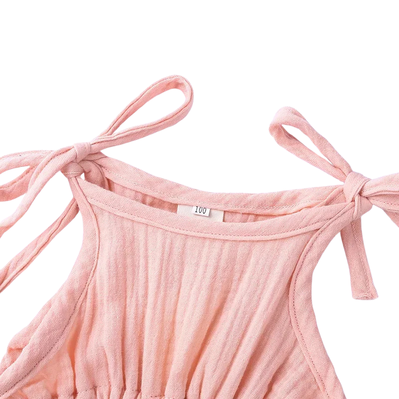Barboteuse Bébé Fille en Gaze de Coton – Été
