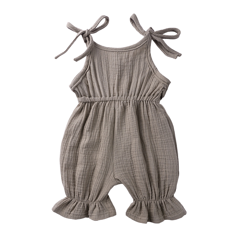 Barboteuse Bébé Fille en Gaze de Coton – Été