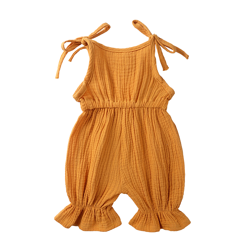 Barboteuse Bébé Fille en Gaze de Coton – Été