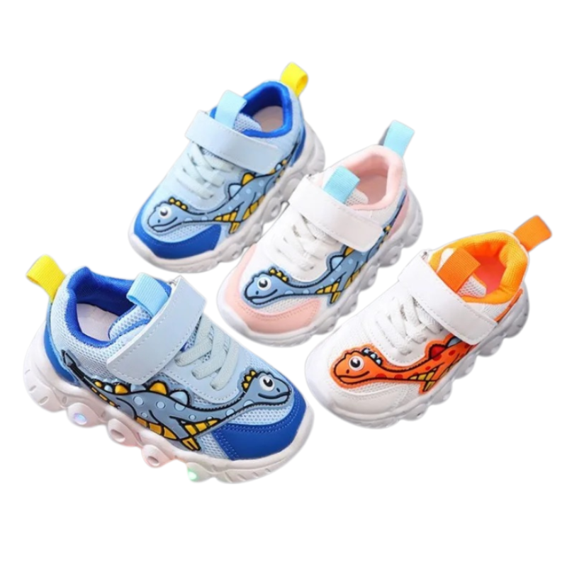 Baskets Dino LED Enfant Bambino