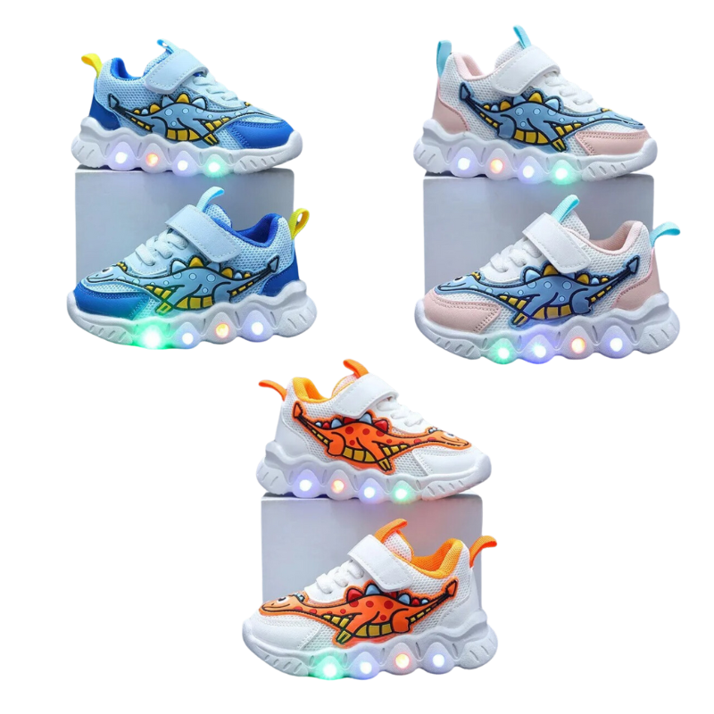 Baskets Dino LED Enfant Bambino