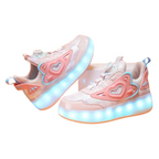 Baskets Enfant Fille à Roulettes avec Lumières LED