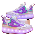 Baskets Enfant Fille à Roulettes avec Lumières LED
