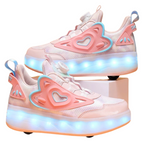 Baskets Enfant Fille à Roulettes avec Lumières LED