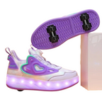 Baskets Enfant Fille à Roulettes avec Lumières LED