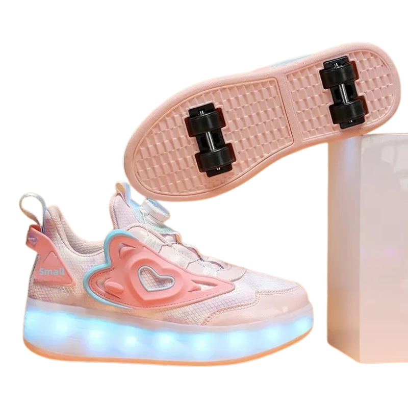 Baskets Enfant Fille à Roulettes avec Lumières LED