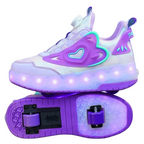 Baskets Enfant Fille à Roulettes avec Lumières LED