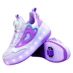 Baskets Enfant Fille à Roulettes avec Lumières LED