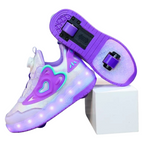 Baskets Enfant Fille à Roulettes avec Lumières LED