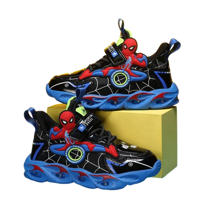 Baskets Enfant Lumineuses – Style Héros Araignée