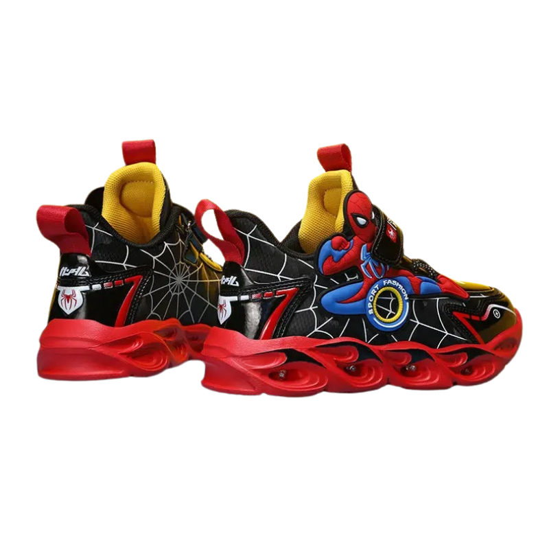 Baskets Enfant Lumineuses – Style Héros Araignée