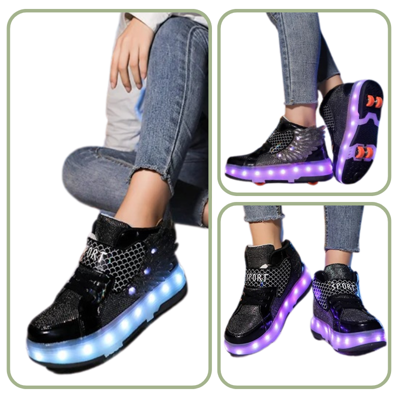Baskets Enfant à Roulettes avec LED Rechargeables – Sport & Loisirs