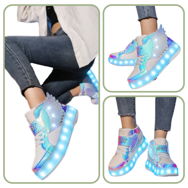 Baskets Enfant à Roulettes avec LED Rechargeables – Sport & Loisirs