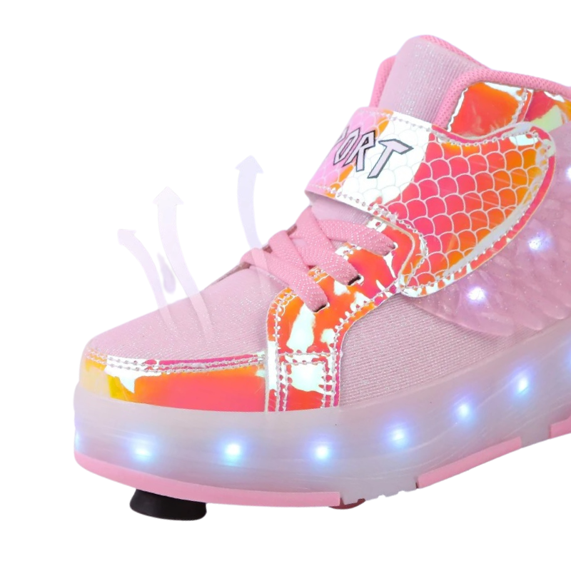Baskets Enfant à Roulettes avec LED Rechargeables – Sport & Loisirs
