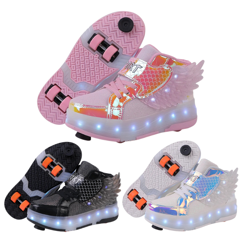 Baskets Enfant à Roulettes avec LED Rechargeables – Sport & Loisirs