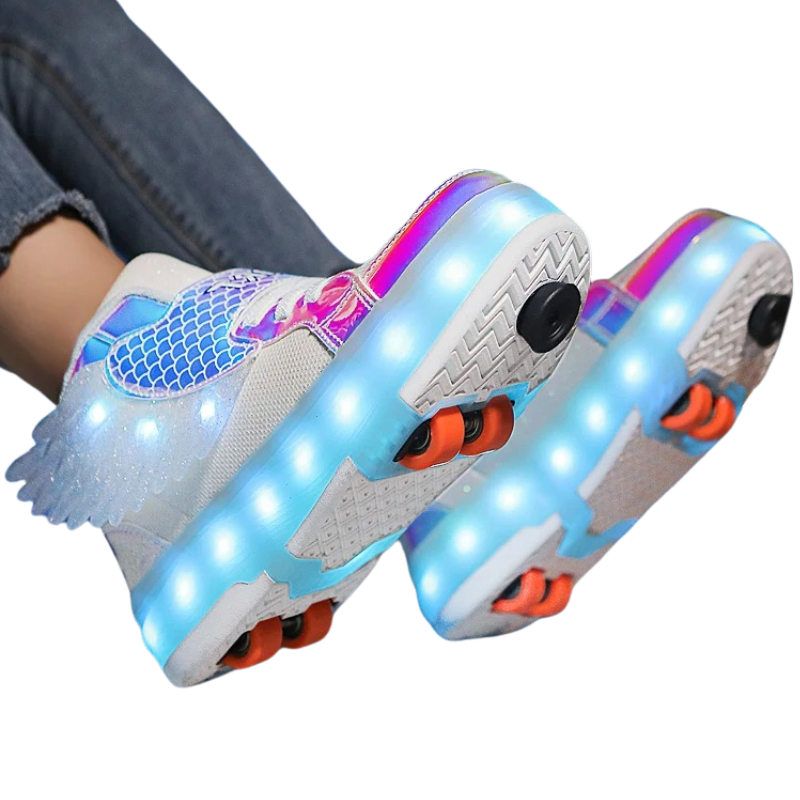 Baskets Enfant à Roulettes avec LED Rechargeables – Sport & Loisirs
