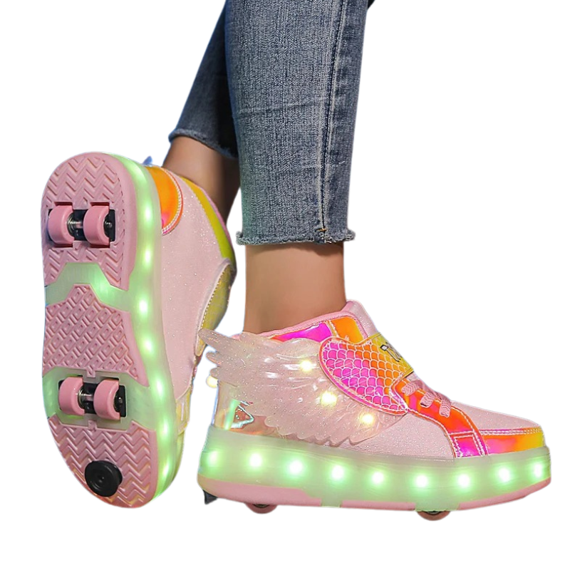 Baskets Enfant à Roulettes avec LED Rechargeables – Sport & Loisirs