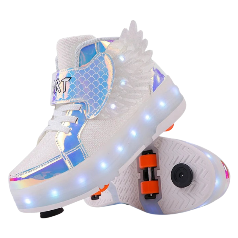 Baskets Enfant à Roulettes avec LED Rechargeables – Sport & Loisirs