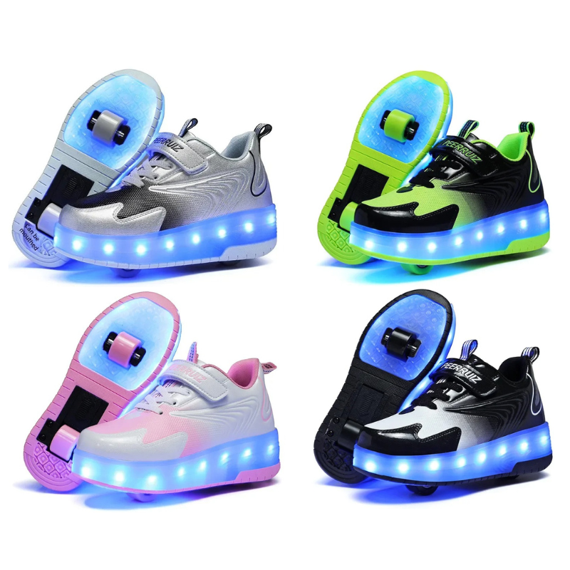 Baskets Enfant à Roulettes avec Lumières LED Rechargeables – Modèle Peerruiz