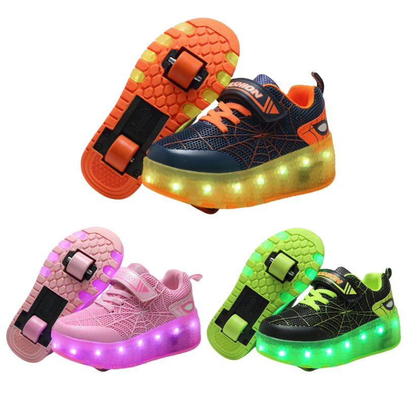Baskets Enfant à Roulettes et Lumières – Style Héros Urbain