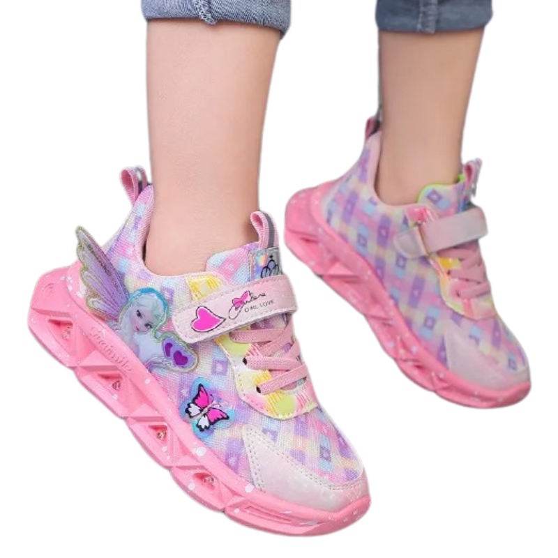 Baskets Enfant LED – Style Princesse Magique