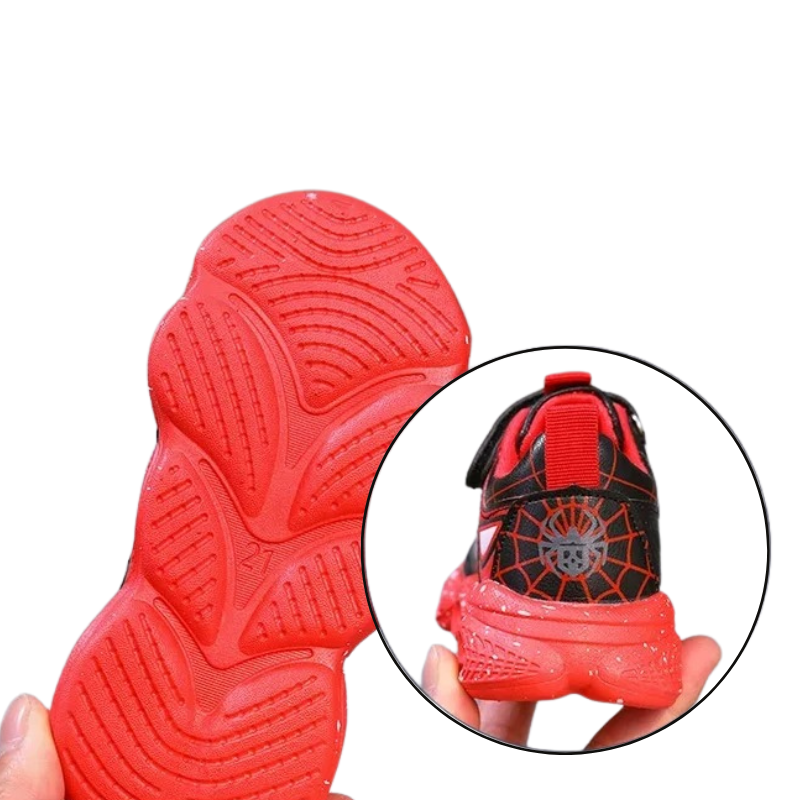 Baskets Enfant LED – Motif Héros Araignée