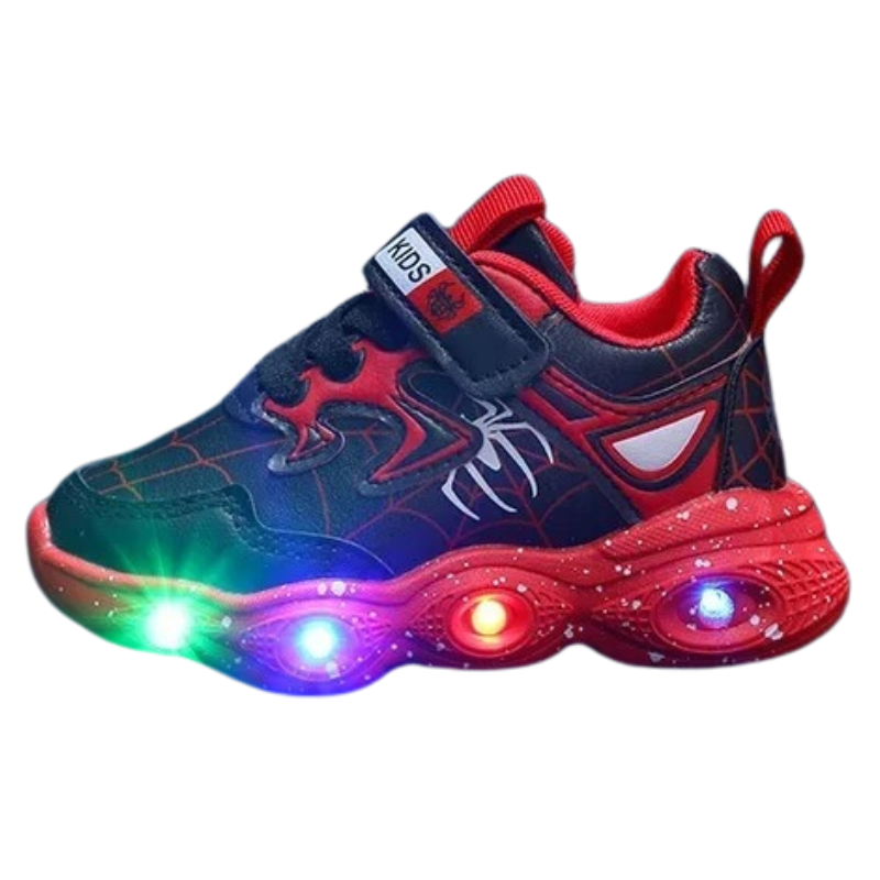 Baskets Enfant LED – Motif Héros Araignée