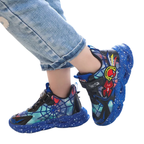 Baskets Enfant Lumineuses Montantes Design Araignée