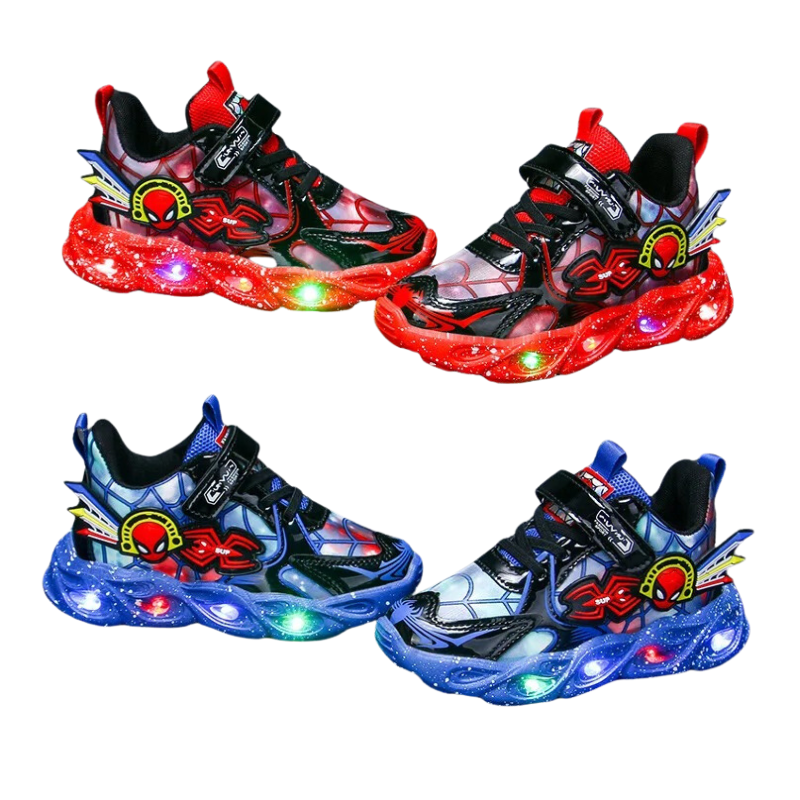 Baskets Enfant Lumineuses Montantes Design Araignée