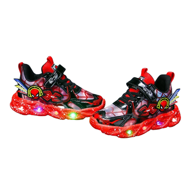 Baskets Enfant Lumineuses Montantes Design Araignée