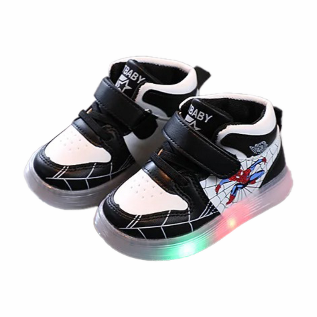 Baskets Enfant Lumineuses Design Araignée