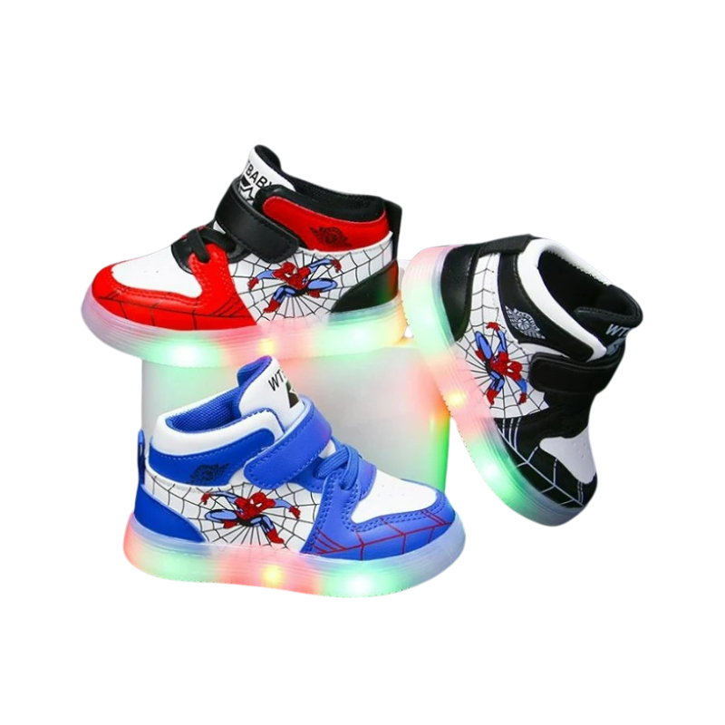 Baskets Enfant Lumineuses Design Araignée