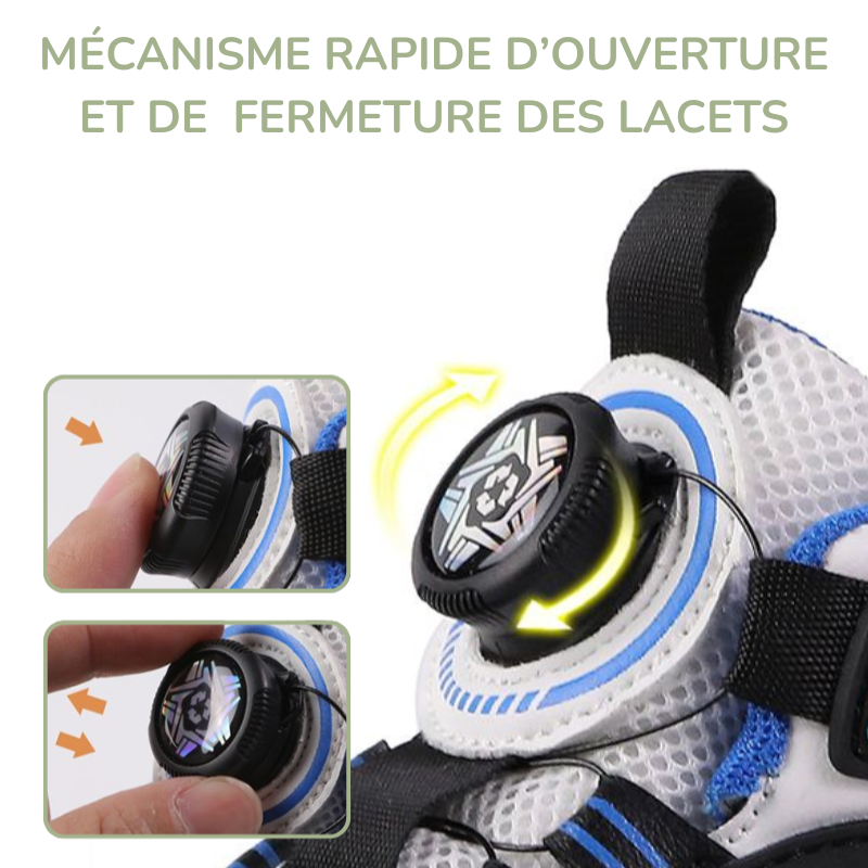 Baskets Enfant à Roulettes avec Lumières LED – Style Fire