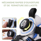 Baskets Enfant à Roulettes avec Lumières LED – Style Fire