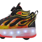 Baskets Enfant à Roulettes avec Lumières LED – Style Fire