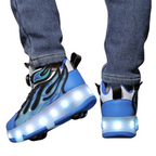 Baskets Enfant à Roulettes avec Lumières LED – Style Fire