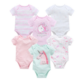 Body Fille à Manches Courtes – Licorne Personnalisée