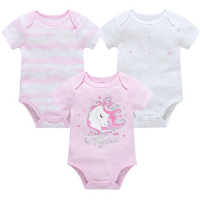 Body Fille à Manches Courtes – Licorne Personnalisée