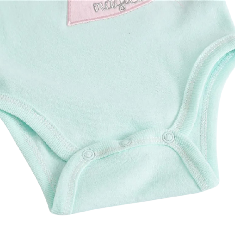 Body Fille à Manches Courtes – Licorne Personnalisée