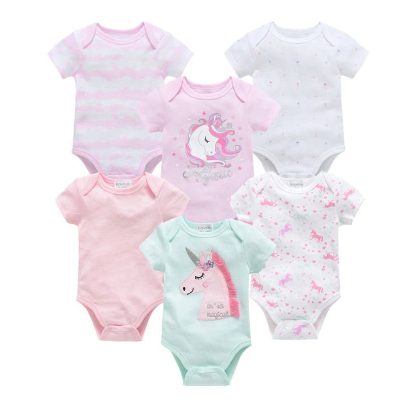 Body Fille à Manches Courtes – Licorne Personnalisée